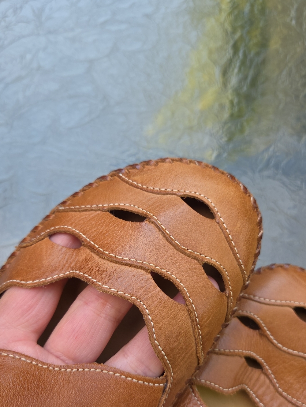 Pikolinos Brown Leather Cutout Mary Jane Comfort Flats | Handmade In Spain Sz.40 - Picture 13 of 14